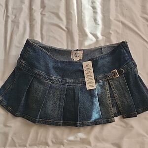 BDG Shaina Belted Denim Micro Mini Skort